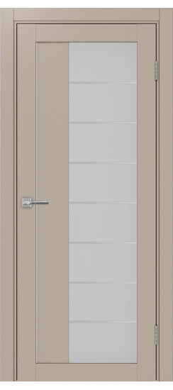 Межкомнатная дверь Турин_524АСС.22 молдинг алюм.хром.60  Мокко