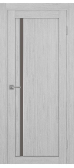 Межкомнатная дверь Турин_527АПС.121 молдинг алюм.хром.35  Дуб серый FL