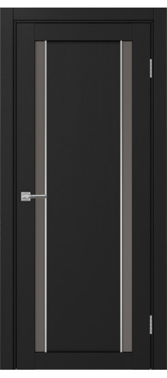 Межкомнатная дверь Турин_522АПС.212 молдинг алюм.хром.60  Антрацит