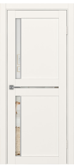 Межкомнатная дверь Турин_523АПП.221 молдинг алюм.хром.60  Бежевый