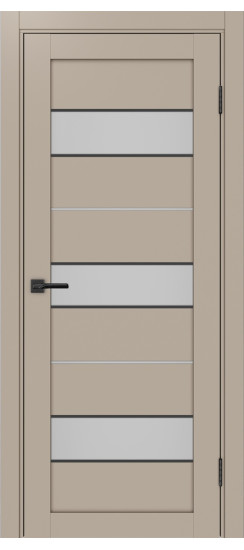 Межкомнатная дверь Турин_526АПС.122 молдинг алюм.чёрн.40  Мокко