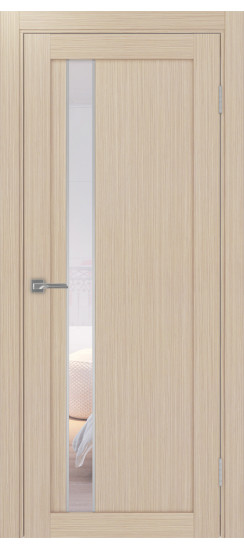 Межкомнатная дверь Турин_528AПС.121 молдинг алюм.хром.60  Дуб беленый FL