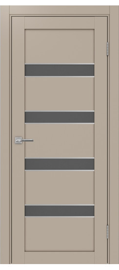 Межкомнатная дверь Турин_505AПC.12 молдинг алюм.хром.30  Мокко