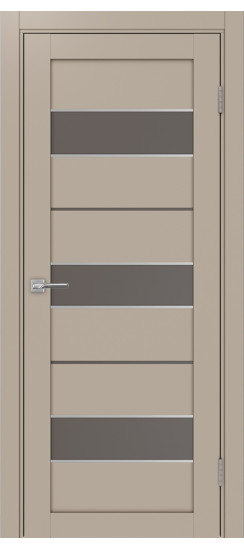 Межкомнатная дверь Турин_526АПС.122 молдинг алюм.хром.40  Мокко