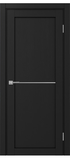 Межкомнатная дверь Турин_502АПП.11 молдинг алюм.хром.35  Антрацит