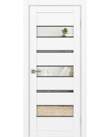 Турин_526АППmax.122 молдинг алюм.чёрн. ЭКО-шпон Белый снежный