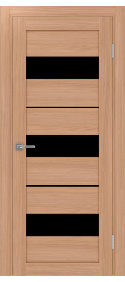 Межкомнатная дверь Турин_526АПС.122 молдинг алюм.чёрн.40  Ясень тёмный