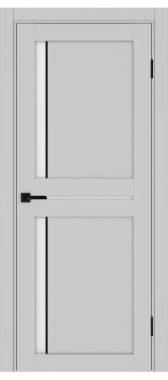 Межкомнатная дверь Турин_523АПС.221 молдинг алюм.чёрн.60  Пепельный