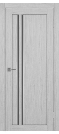 Межкомнатная дверь Турин_525АПС.121 молдинг алюм.хром.60  Дуб серый FL