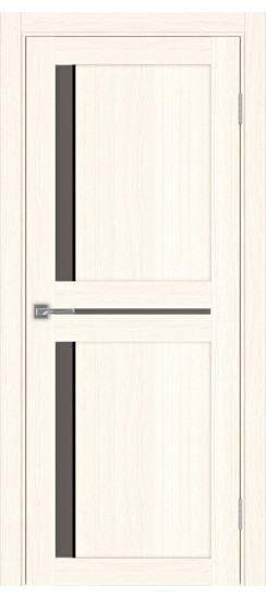 Межкомнатная дверь Турин_523АПС.221 молдинг алюм.чёрн.60  Ясень светлый