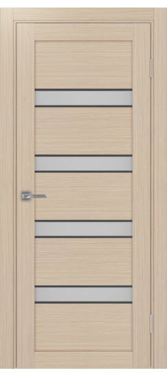 Межкомнатная дверь Турин_505AПC.12 молдинг алюм.чёрн.30  Дуб беленый FL