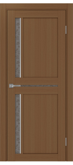 Межкомнатная дверь Турин_523АПС.221 молдинг алюм.хром.60  Орех NL