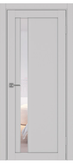 Межкомнатная дверь Турин_528AПС.121 молдинг алюм.хром.60  Пепельный