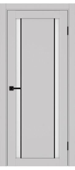 Межкомнатная дверь Турин_522АПС.212 молдинг алюм.чёрн.60  Пепельный
