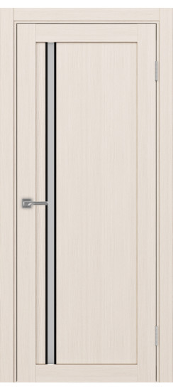 Межкомнатная дверь Турин_527АПС.121 молдинг алюм.чёрн.35  Ясень перламутровый