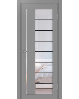 Турин_524АСС.22 молдинг алюм.чёрн. ЭКО-шпон Серый