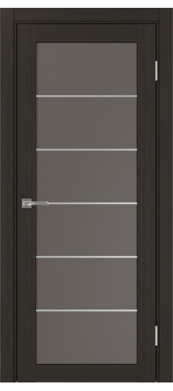 Межкомнатная дверь Турин_501АСС.2 молдинг алюм.хром.30  Венге FL