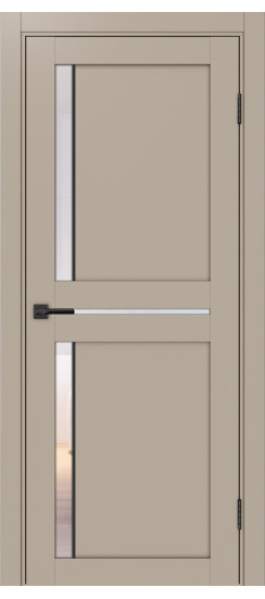 Межкомнатная дверь Турин_523АПС.221 молдинг алюм.чёрн.60  Мокко