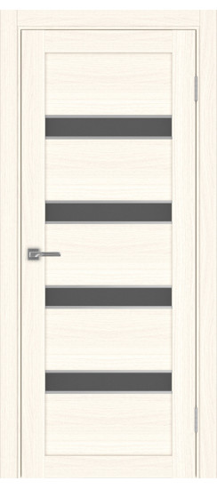 Межкомнатная дверь Турин_505AПC.12 молдинг алюм.хром.30  Ясень светлый