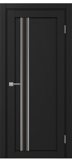Межкомнатная дверь Турин_525АПС.121 молдинг алюм.хром.60  Антрацит
