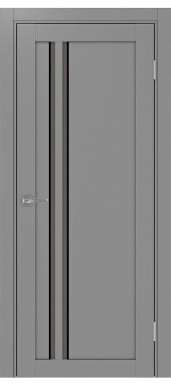 Межкомнатная дверь Турин_525АПС.121 молдинг алюм.чёрн.60  Серый