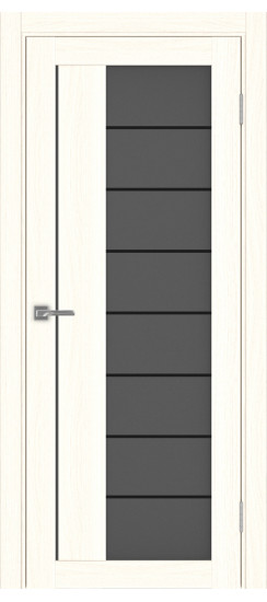 Межкомнатная дверь Турин_524АСС.22 молдинг алюм.чёрн.60  Ясень светлый