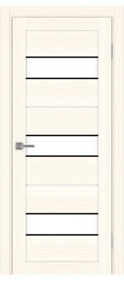 Межкомнатная дверь Турин_526АПС.122 молдинг алюм.чёрн.40  Ясень светлый