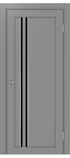 Межкомнатная дверь Турин_525АПС.121 молдинг алюм.хром.60  Серый
