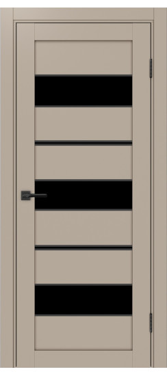 Межкомнатная дверь Турин_526АППmax.122 молдинг алюм.чёрн.40  Мокко