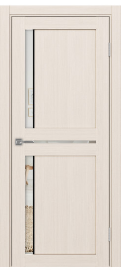 Межкомнатная дверь Турин_523АПП.221 молдинг алюм.чёрн.60  Ясень перламутровый
