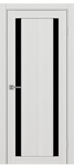 Межкомнатная дверь Турин_522AПП.212 молдинг алюм.чёрн.60  Ясень серебристый