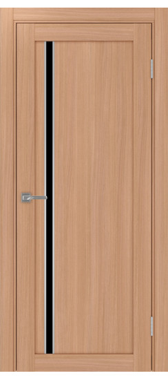 Межкомнатная дверь Турин_527АПС.121 молдинг алюм.хром.35  Ясень тёмный