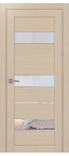 Межкомнатная дверь Турин_526АПС.122 молдинг алюм.хром.40  Дуб беленый FL