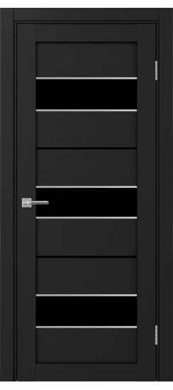 Межкомнатная дверь Турин_526АПС.122 молдинг алюм.хром.40  Антрацит