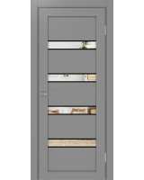 Турин_505AПC.12 молдинг алюм.чёрн. ЭКО-шпон Серый