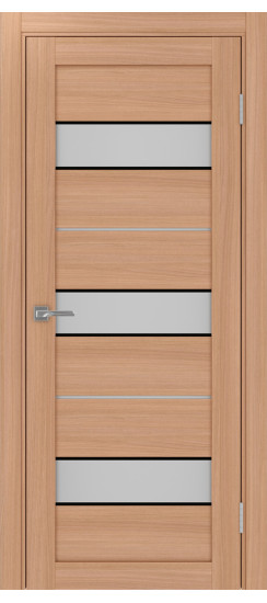 Межкомнатная дверь Турин_526АПС.122 молдинг алюм.чёрн.40  Ясень тёмный