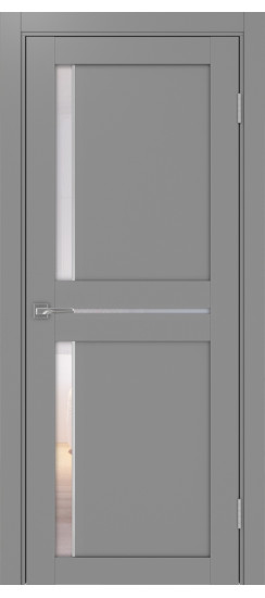 Межкомнатная дверь Турин_523АПС.221 молдинг алюм.хром.60  Серый