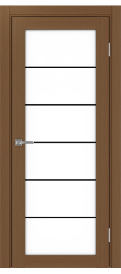 Межкомнатная дверь Турин_501АСС.2 молдинг алюм.чёрн.30  Орех NL