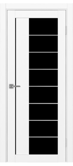 Межкомнатная дверь Турин_524АСС.22 молдинг алюм.хром.60  Белый снежный