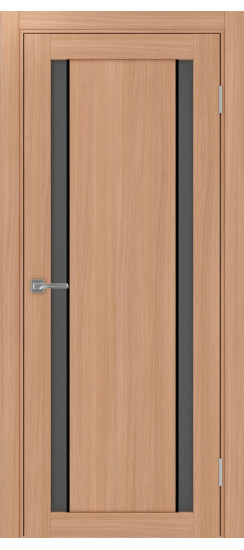 Межкомнатная дверь Турин_522АПС.212 молдинг алюм.чёрн.60  Ясень тёмный
