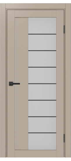 Межкомнатная дверь Турин_524АСС.22 молдинг алюм.чёрн.60  Мокко