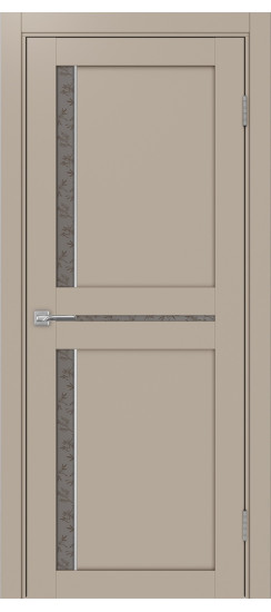 Межкомнатная дверь Турин_523АПС.221 молдинг алюм.хром.60  Мокко