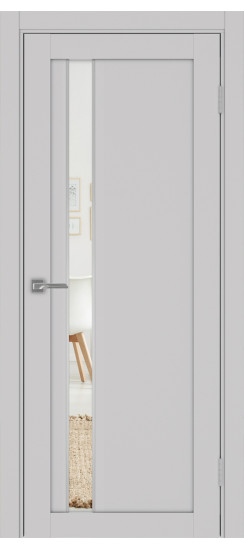 Межкомнатная дверь Турин_528AПП.121 молдинг алюм.хром.60  Пепельный