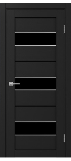 Межкомнатная дверь Турин_526АПП.122 молдинг алюм.хром.40  Антрацит