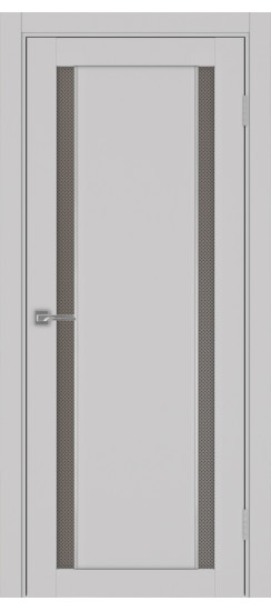 Межкомнатная дверь Турин_522АПС.212 молдинг алюм.хром.60  Пепельный