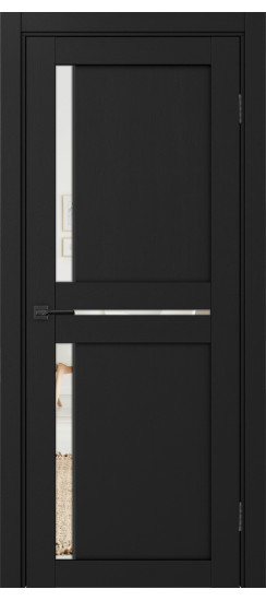 Межкомнатная дверь Турин_523АПП.221 молдинг алюм.чёрн.60  Антрацит