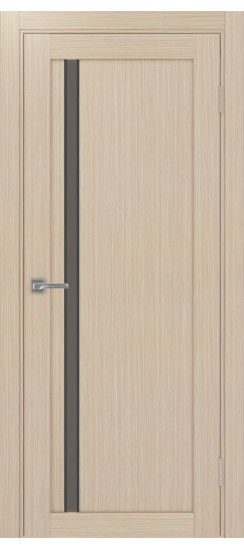 Межкомнатная дверь Турин_527АПС.121 молдинг алюм.чёрн.35  Дуб беленый FL