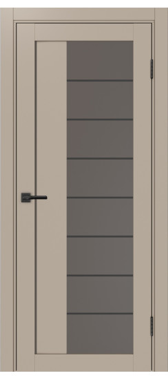 Межкомнатная дверь Турин_524АСС.22 молдинг алюм.чёрн.60  Мокко