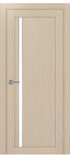 Межкомнатная дверь Турин_527АПС.121 молдинг алюм.хром.35  Дуб беленый FL