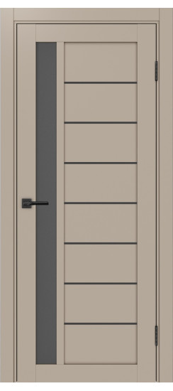 Межкомнатная дверь Турин_554АПП.21 молдинг алюм.чёрн.60  Мокко